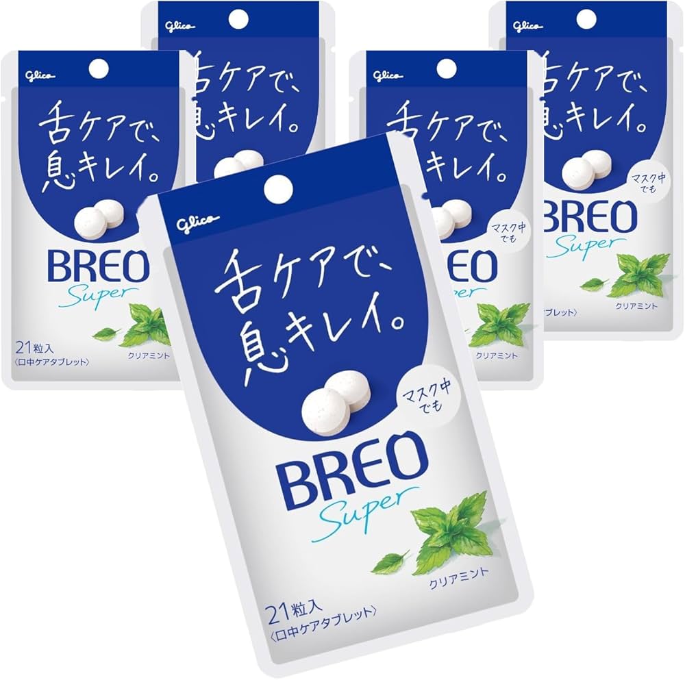 Amazon.co.jp: BREO(ブレオ) SUPER クリアミント 17g×5個 江崎グリコ