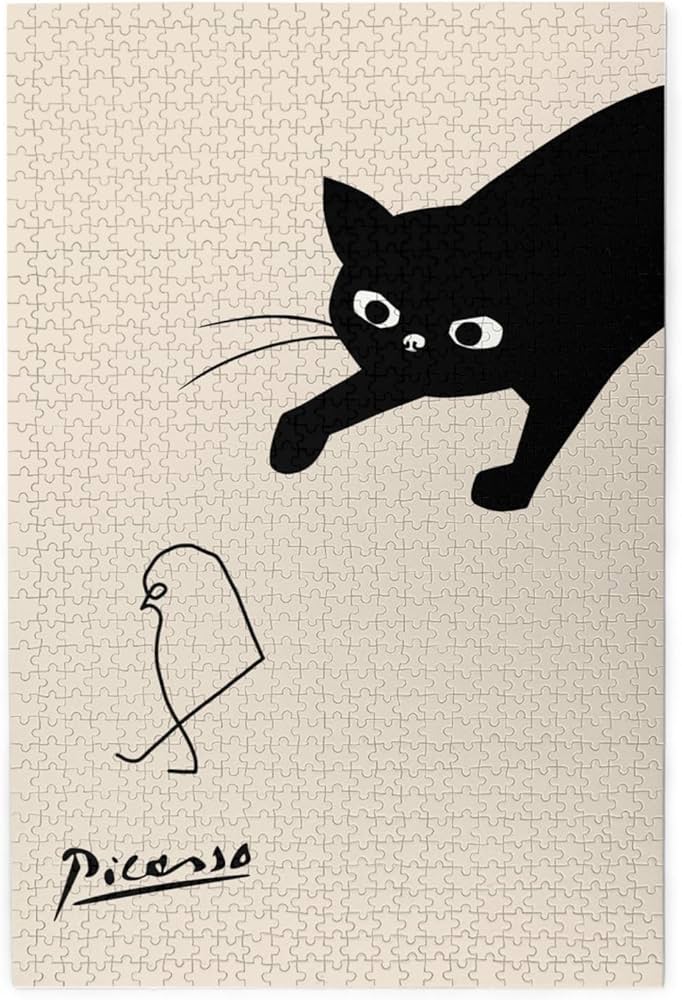 Amazon.co.jp: 1000ピース ジグソーパズル ピカソ 猫 ネコ 木製 50