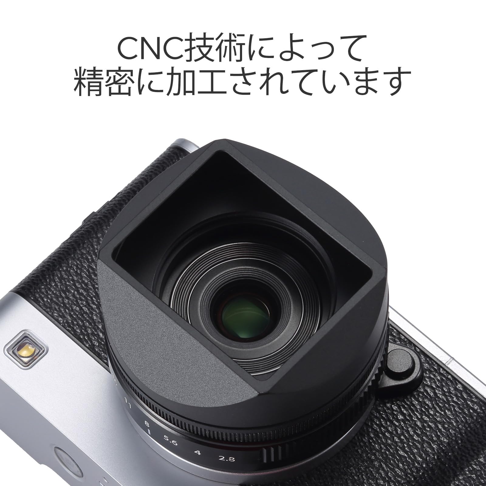 Amazon | スクエアメタルレンズフード レンズキャップ付き Fujifilm XF