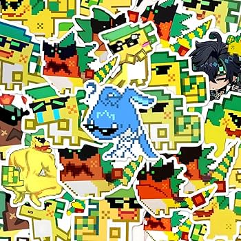 Amazon.co.jp: 原神 アハウ キィニチ ステッカー 96枚セット 聖龍