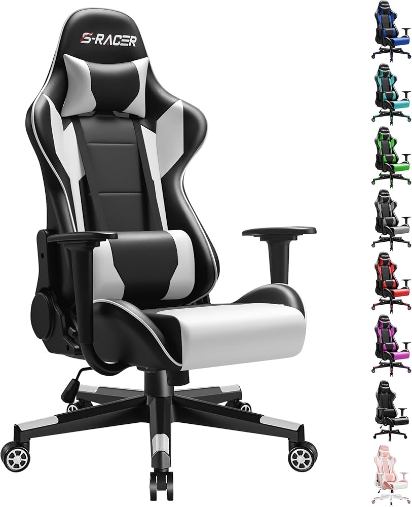 Amazon.com: Furniwell Gaming Chair PU Leather Office Chair High