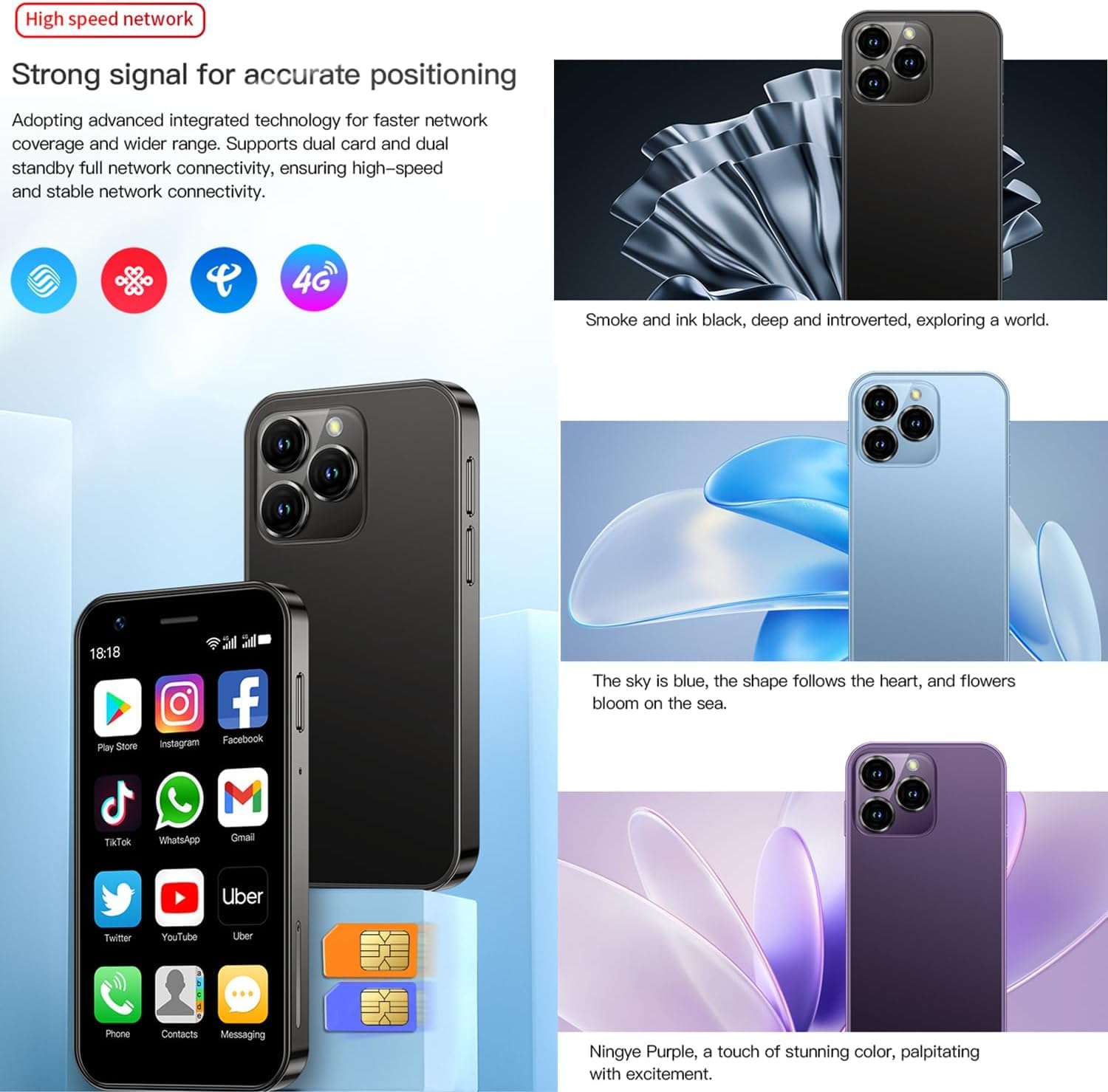 Amazon | SOYES XS16ミニスマートフォン、3GB RAM + 64 ROM、3.0インチ