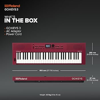 Amazon.co.jp: Roland ローランド 電子キーボード GOKEYS3-RD 61鍵盤