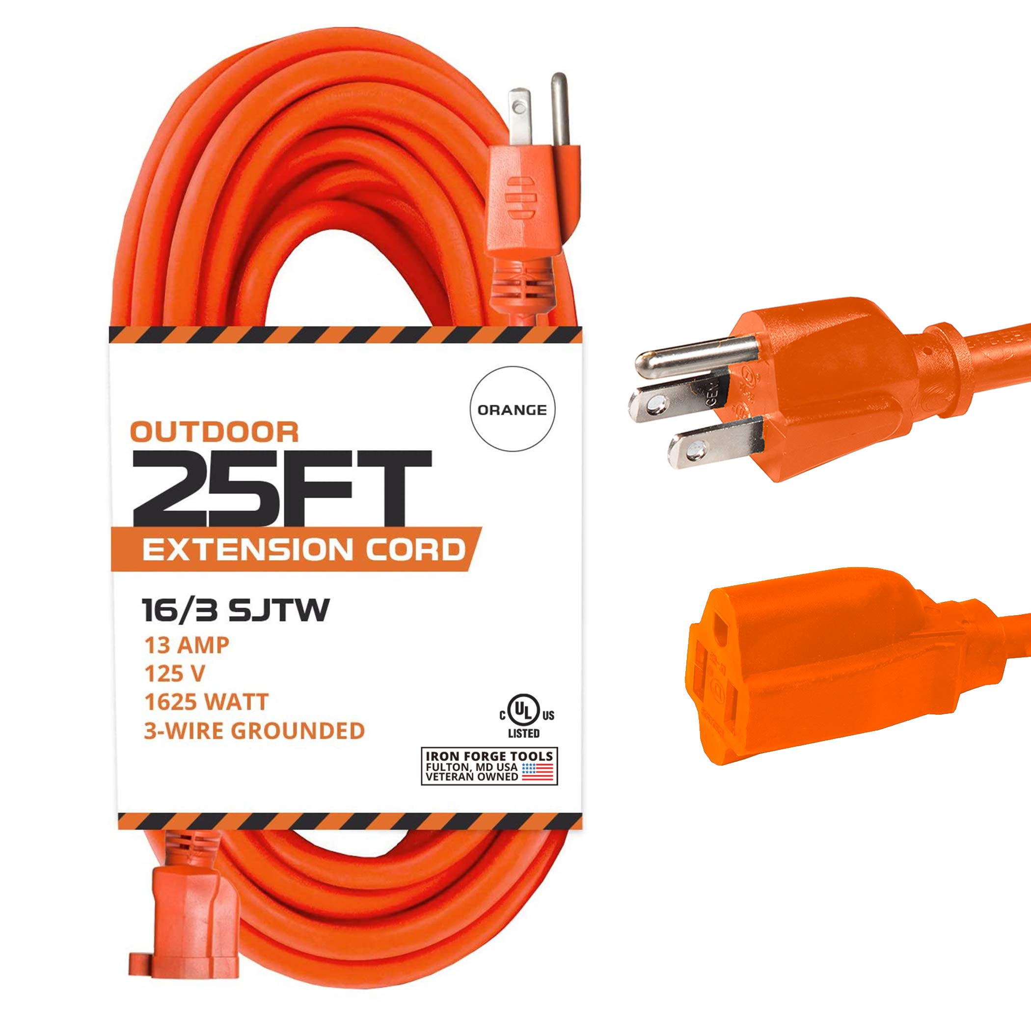 Iron Forge Cable Weatherproof 25 Ft Outdoor Extension Cord - 16/3