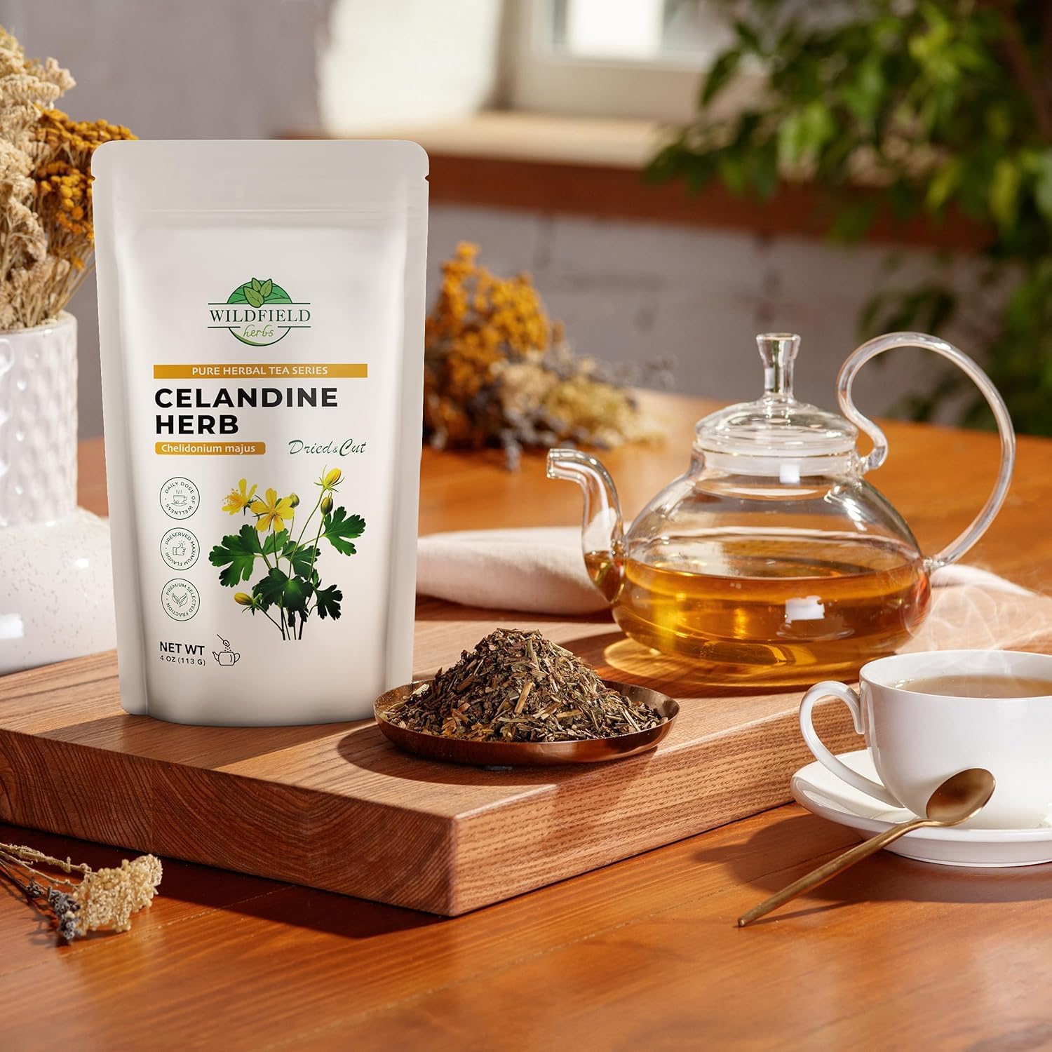 Amazon.com : 4 oz. Celandine Herb Herbal Tea (Chelidonia) - 113g