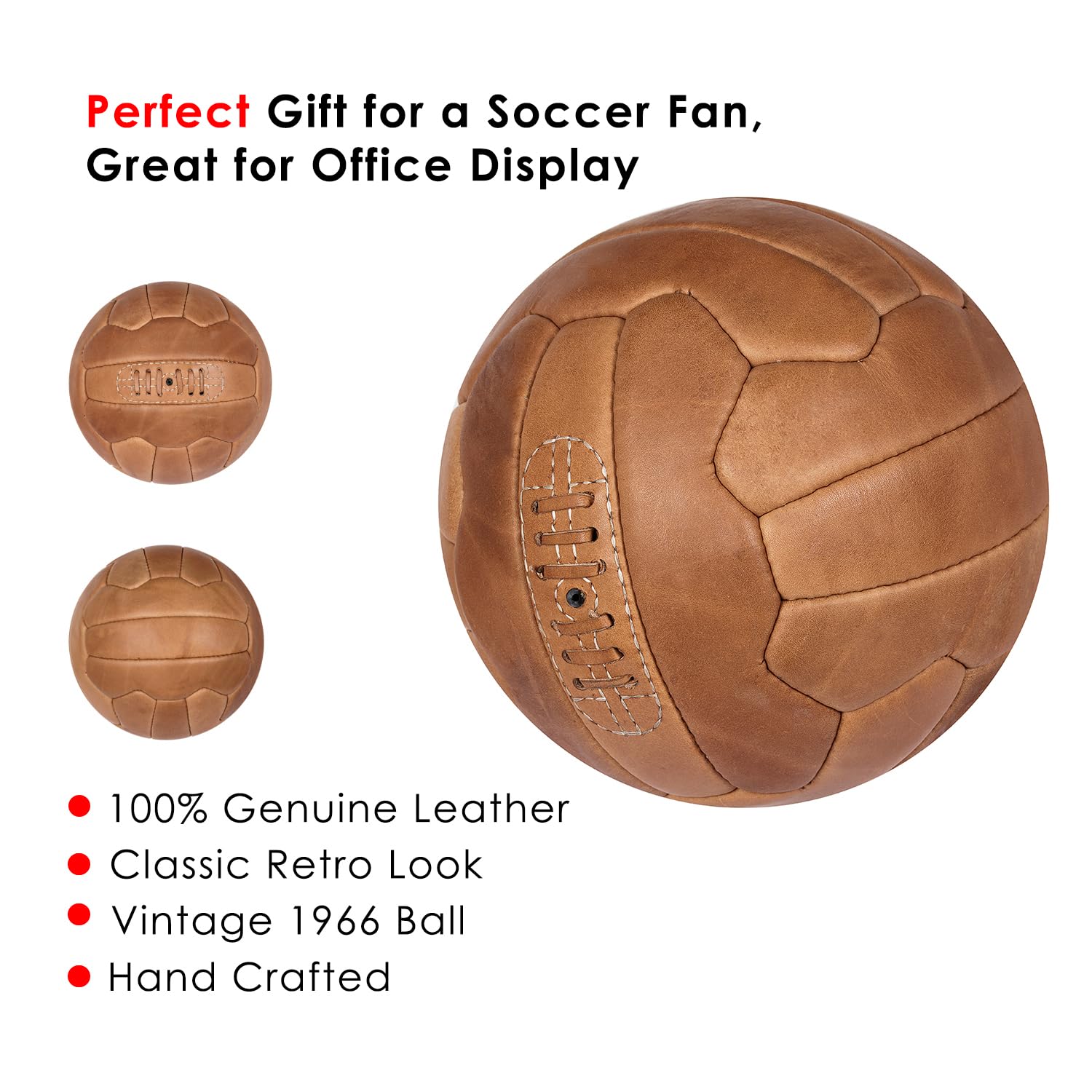 Amazon | FNine ヴィンテージサッカーボール アンティークレザー