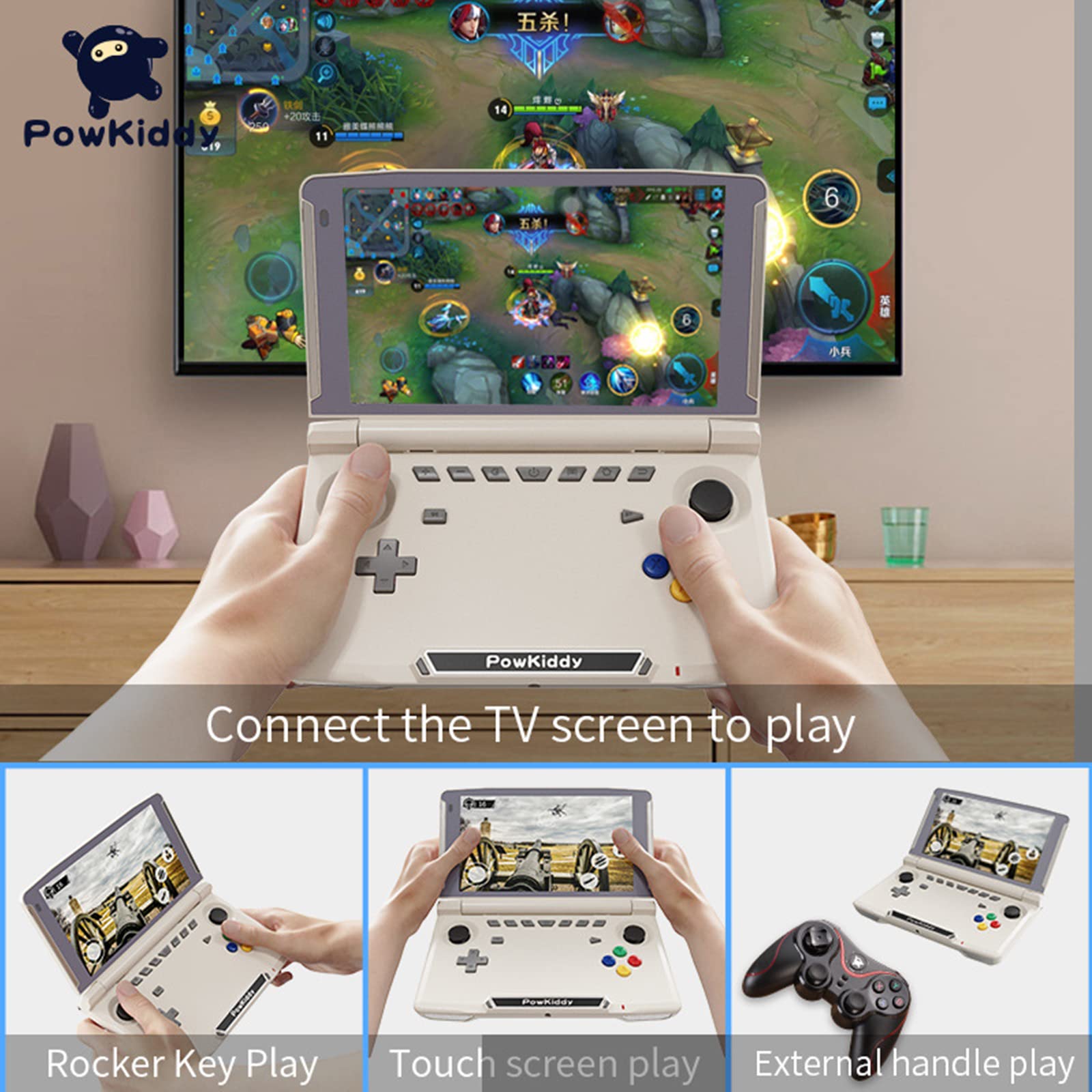 Amazon.co.jp: Powkiddy X18S折りたたみ式ゲーム機ポータブルゲーム機