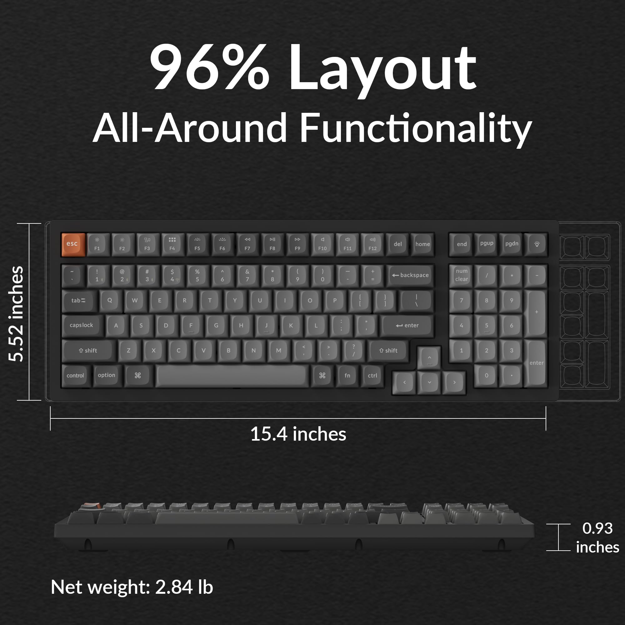 Amazon.com: Keychron K4 Max Wireless Custom Mechanical Keyboard