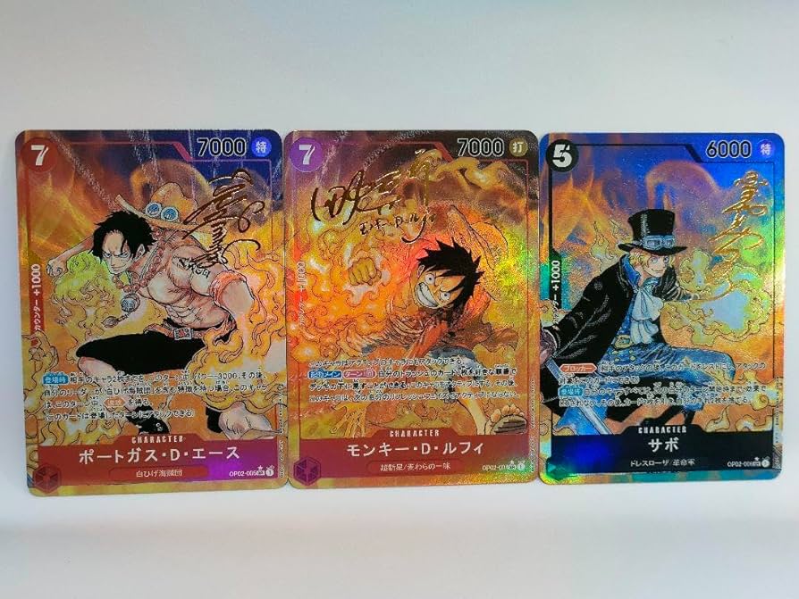 Amazon.co.jp: ワンピ ース カードゲーム ルフィ エース サボ 兄弟3枚