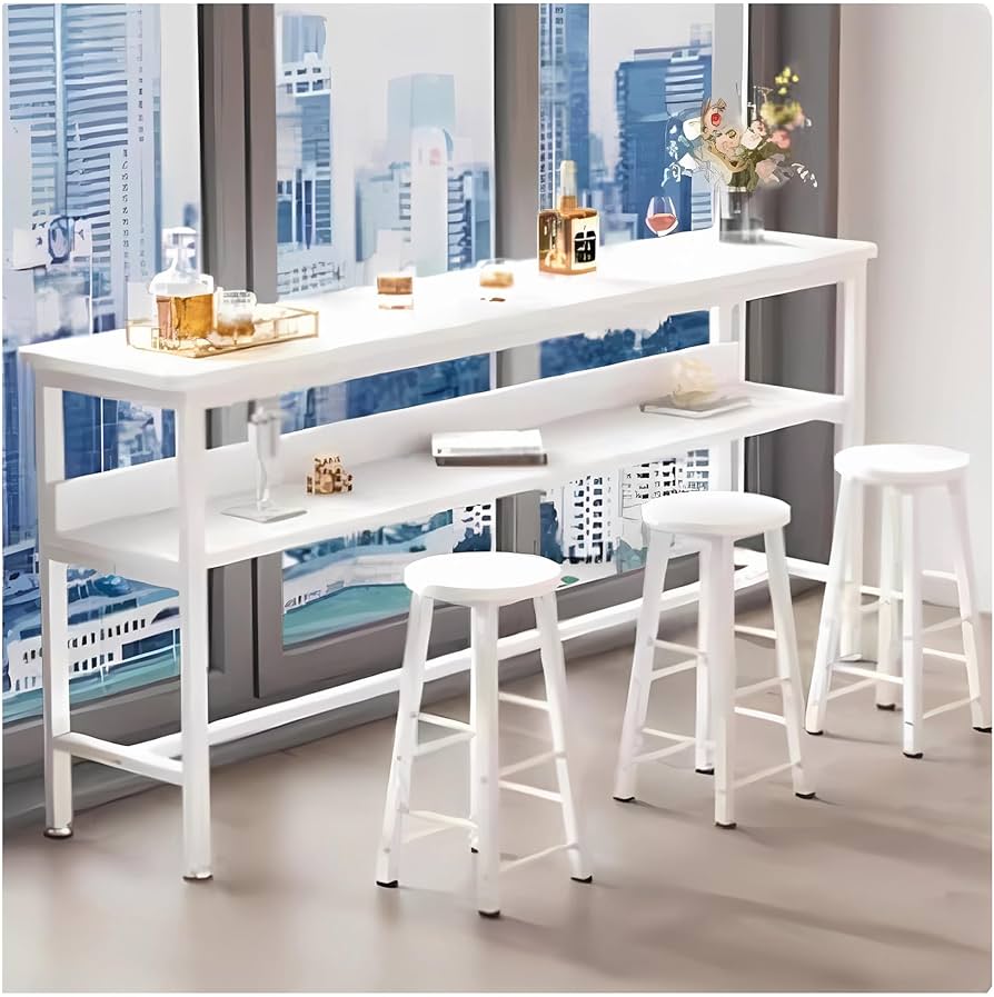 Amazon｜Stujhkl カウンターテーブル バーカウンター お洒落 長方形