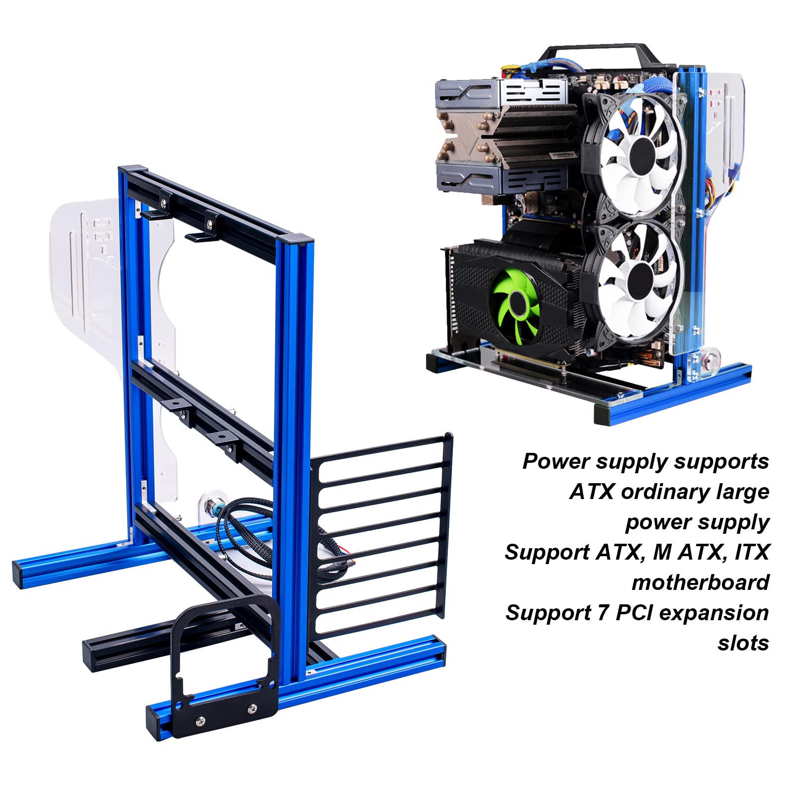 Amazon.co.jp: パソコンオープンケースブラケット、DIYシャーシラック