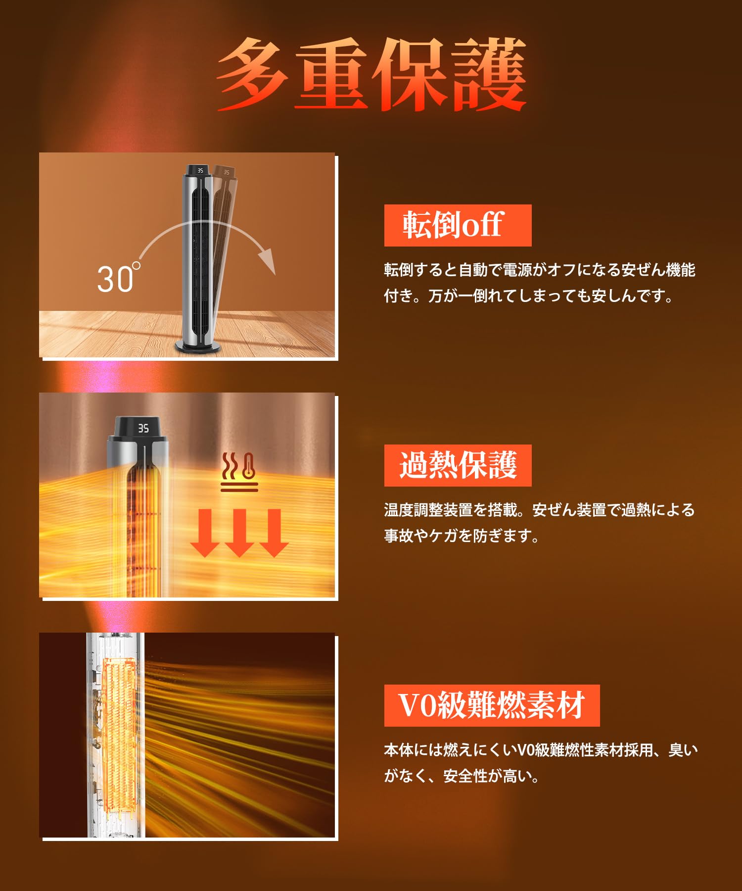 Amazon | 【2025 冬新型】セラミックヒーター 速暖 ヒーター【2秒速暖