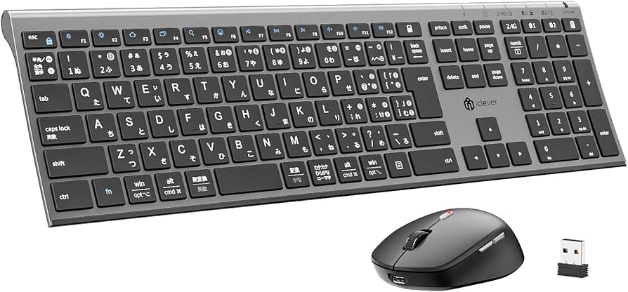 Amazon | iClever キーボード マウスセット ワイヤレス Bluetooth＆2