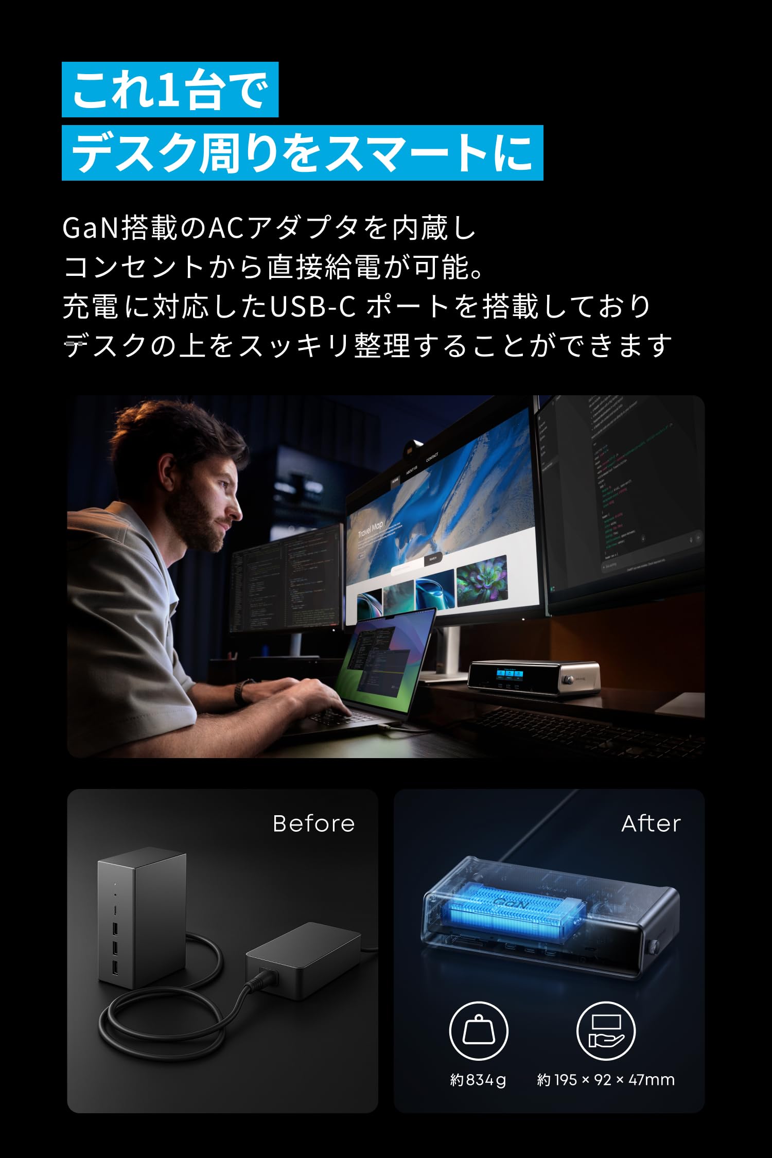 Amazon.co.jp: Anker Prime ドッキングステーション (14-in-1, Triple