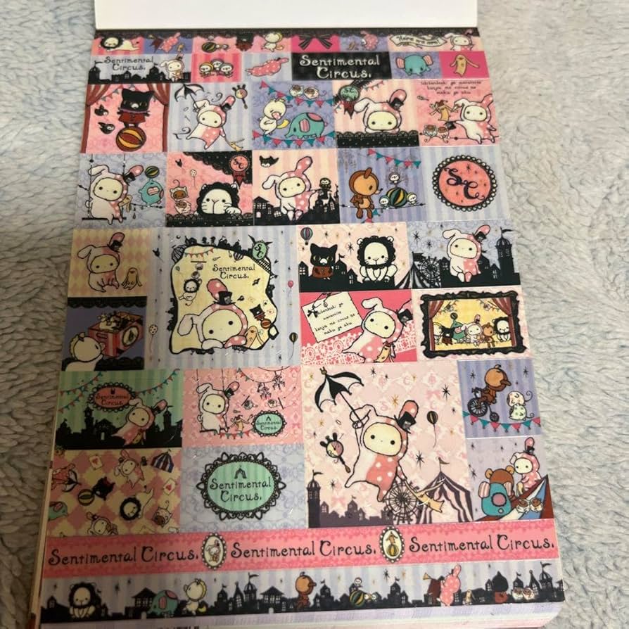Amazon.co.jp: センチメンタルサーカス メモ帳 シール付き 平成レトロ