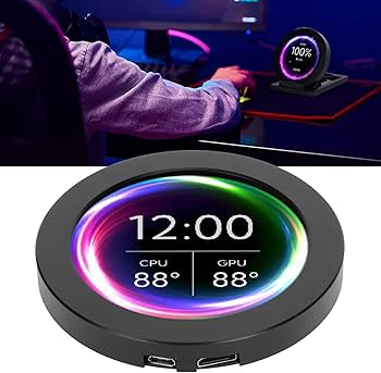 Amazon.co.jp: ]2.8インチ円形LCD IPSディスプレイ、ミニPC温度