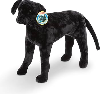 Melissa & Doug Giant Black Lab - Lifelike Stuffed Animal Dog (Over