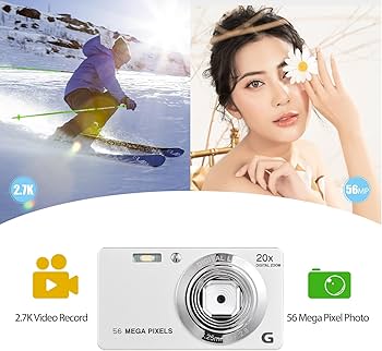 Amazon | デジタルカメラ デジカメ 56MP 4K オートフォーカス 2.7