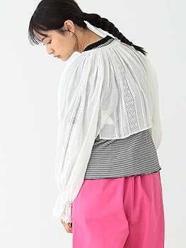 Amazon | [ビームスボーイ] シャツ コットン リネン ギャザー ボレロ