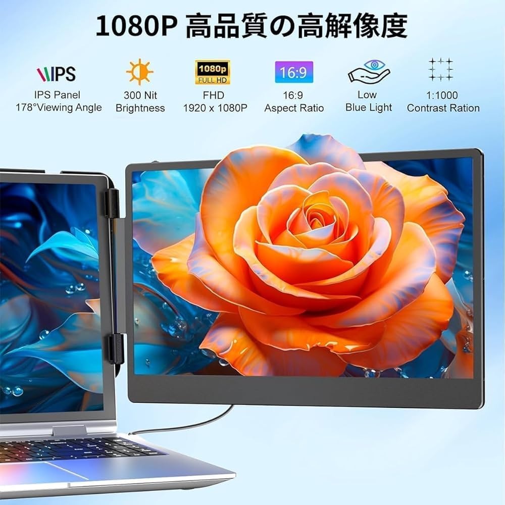 Amazon.co.jp: 14.2 インチ デュアルディスプレイ ダブルモニター