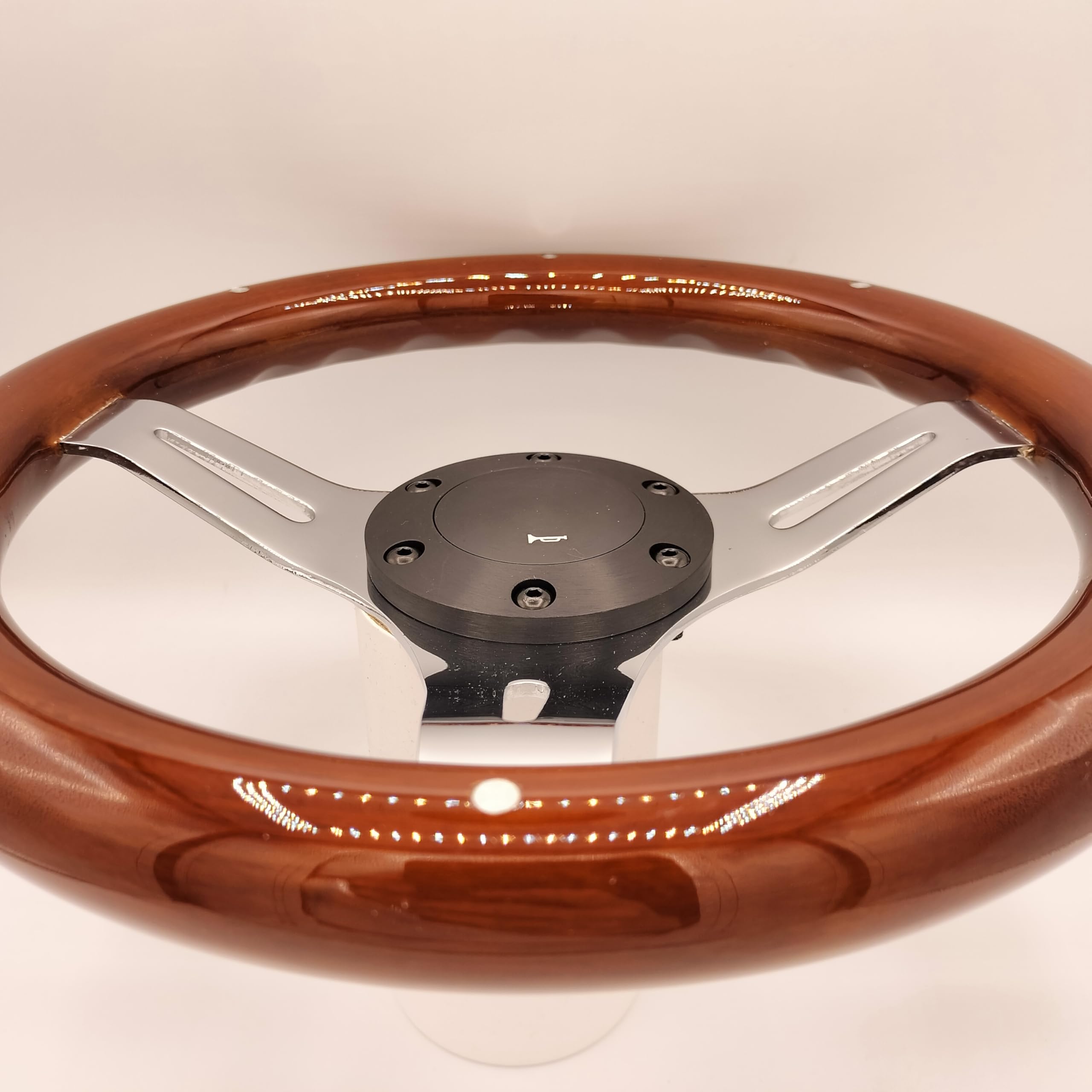 Amazon | 290mm 小径ステアリングホイール ウッド 29パイ 29Φ 旧車