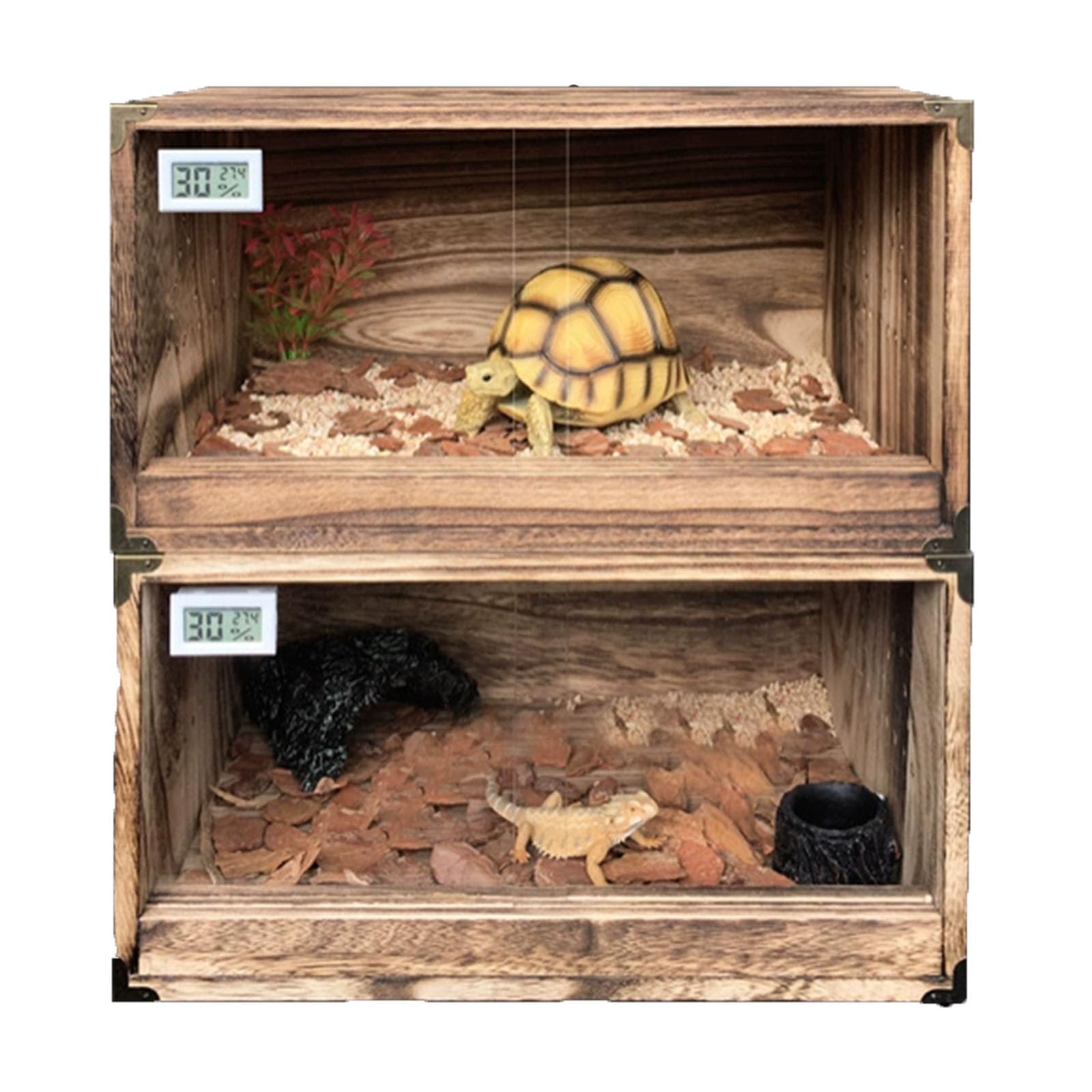 Amazon | Takimi 爬虫類 ケージ リクガメ ケース 天然桐材＋アクリル
