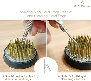 Amazon.com: BEADNOVA Kenzan Needle Straightener Flower Frog Brush