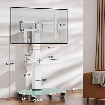 Amazon.co.jp: PERLEGEAR テレビスタンド キャスター付き 壁寄せ 37~75