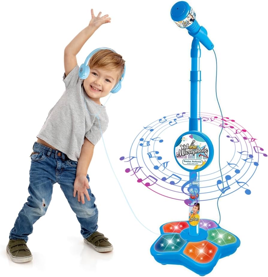 Amazon.com: Kids Karaoke Microphone with Adjustable Stand,Standing