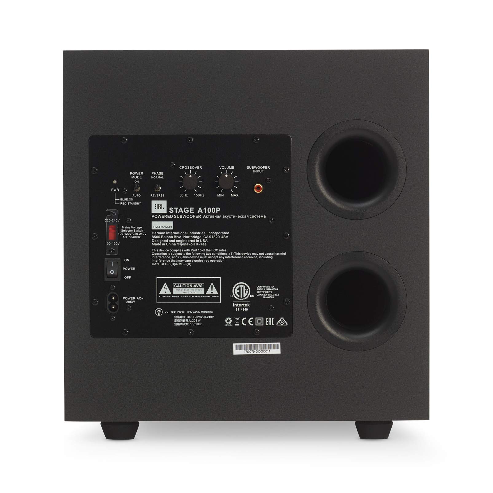 Amazon.co.jp: JBL STAGE SUB A100P Active Subwoofer Rear Bass Leaf