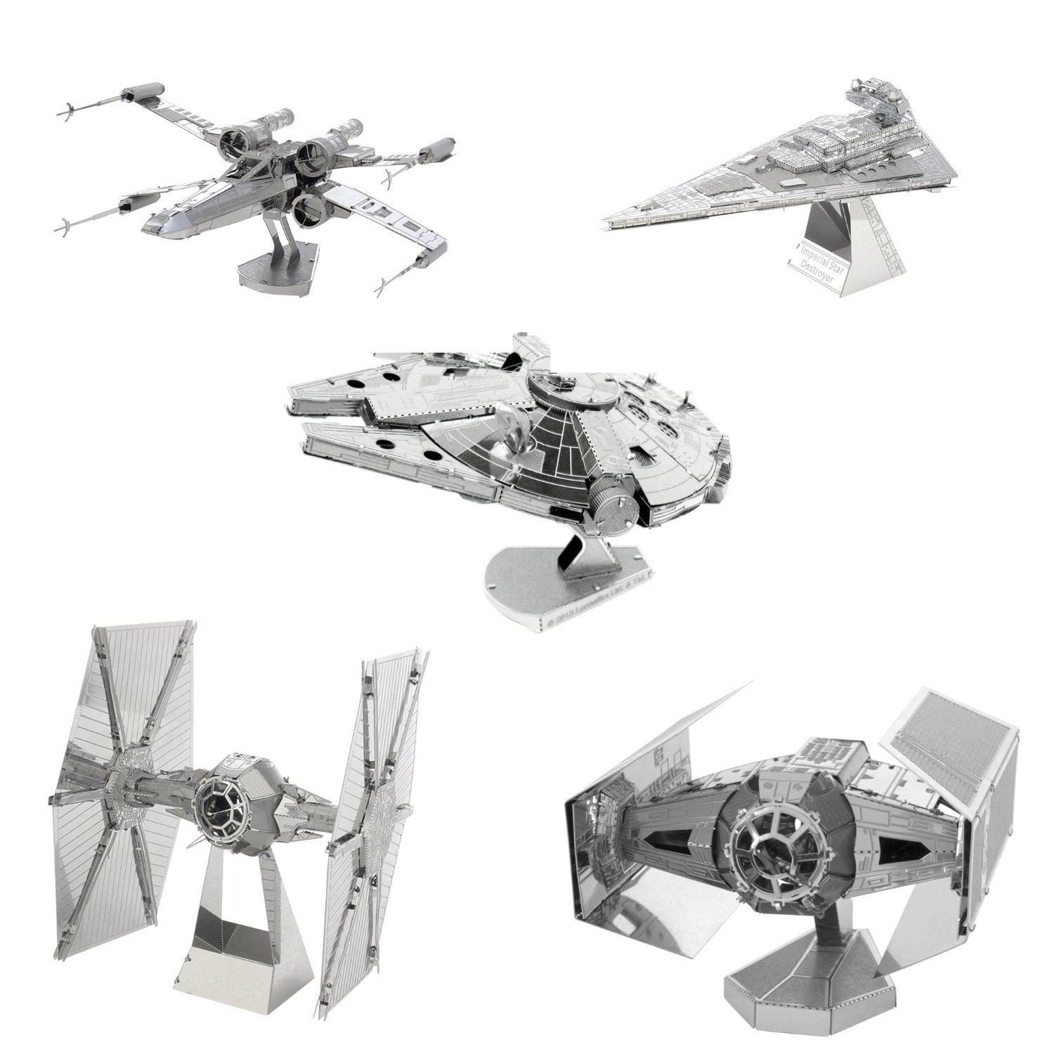Amazon.com: Metal Earth Set of 5 3D Laser Cut Star Wars Models: X