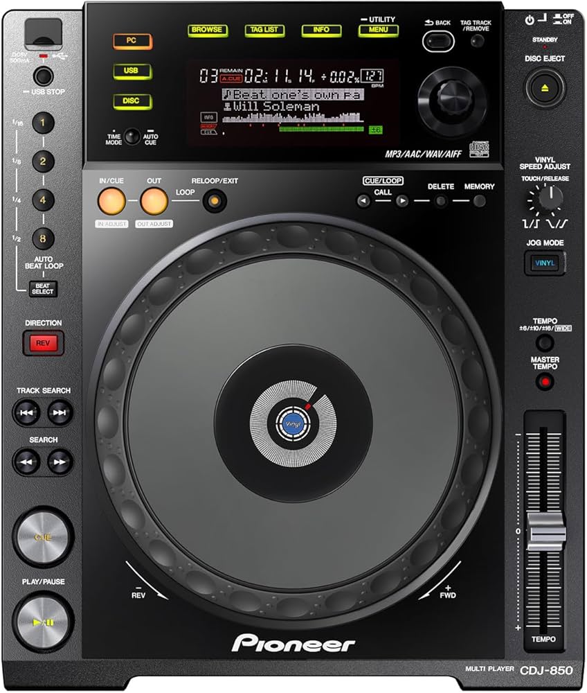 Amazon.com: Pioneer CDJ-850-K Digital DJ Turntable : Musical