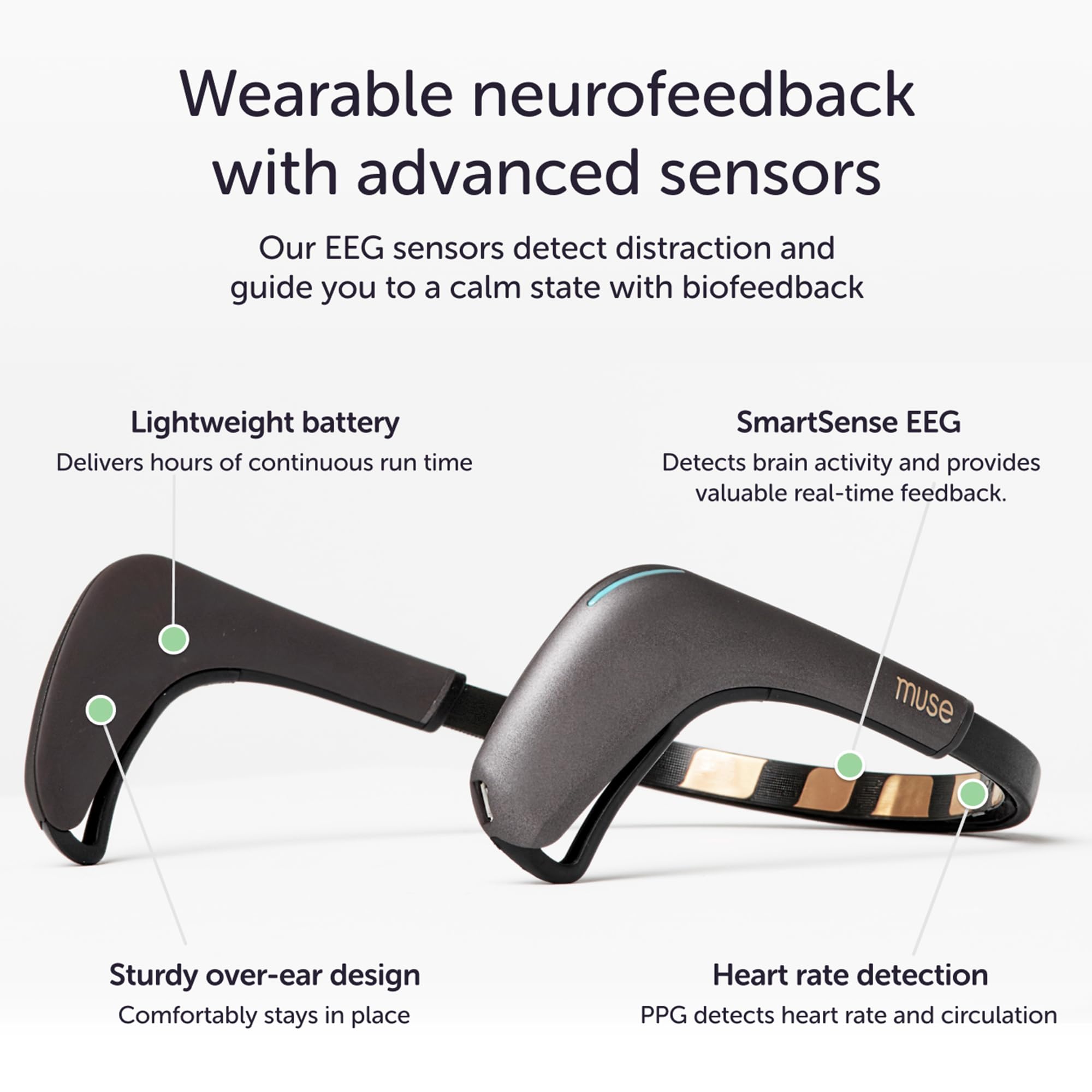 MUSE 2: The Brain Sensing Headband - Meditation Tracker Multi