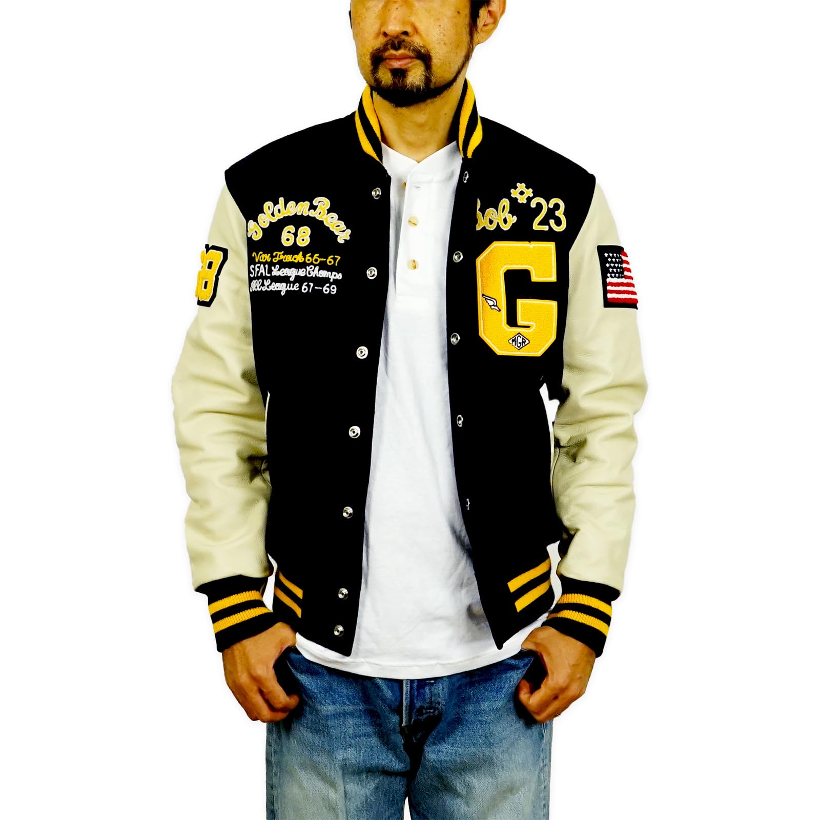 Amazon | [ジービースポーツ] 61BOB スタジャン ワッペンモデル