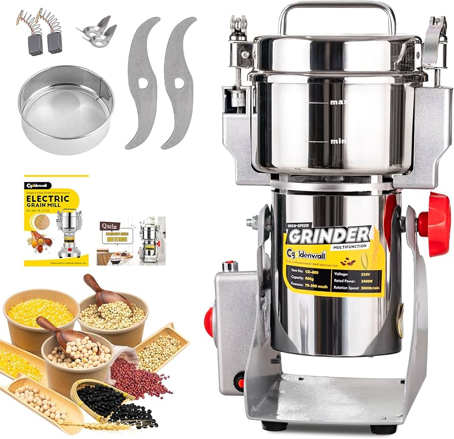 Amazon.co.jp: CGOLDENWALL 400gハイスピードミル 家庭用小型強力製粉