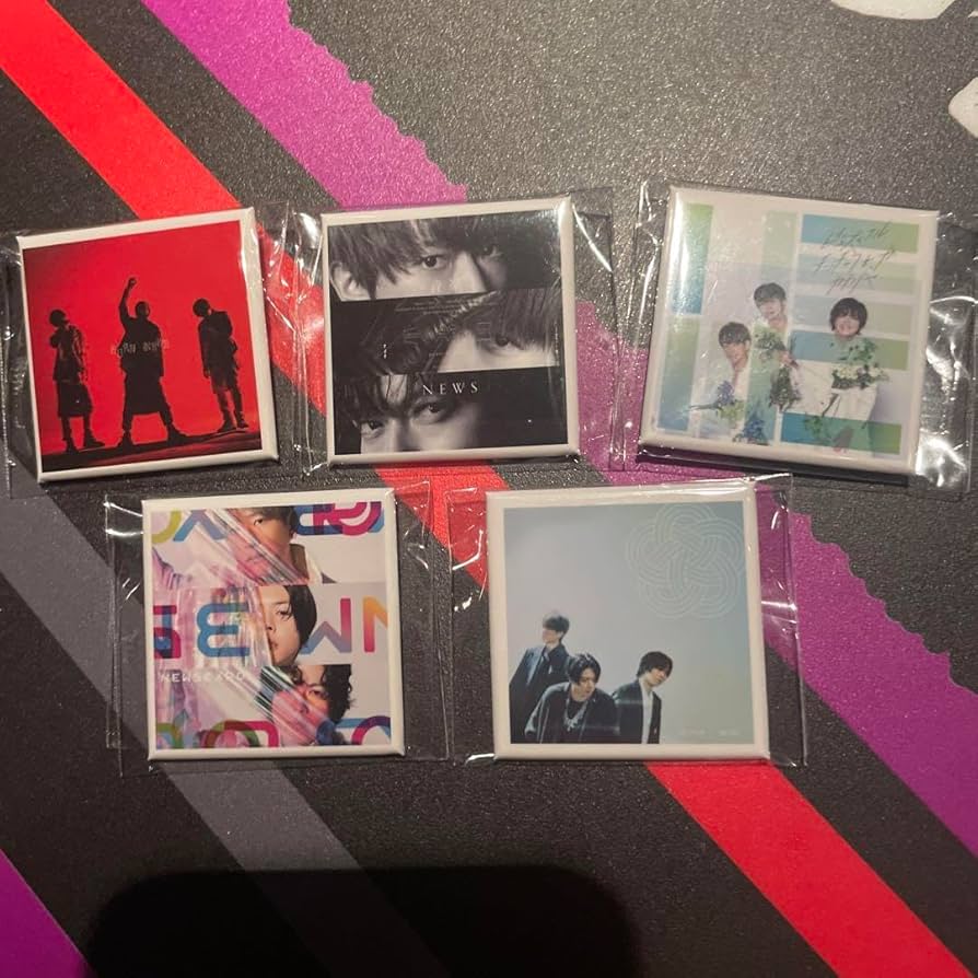 Amazon.co.jp: NEWS ジョイポリス スクエア缶バッチ 5種類