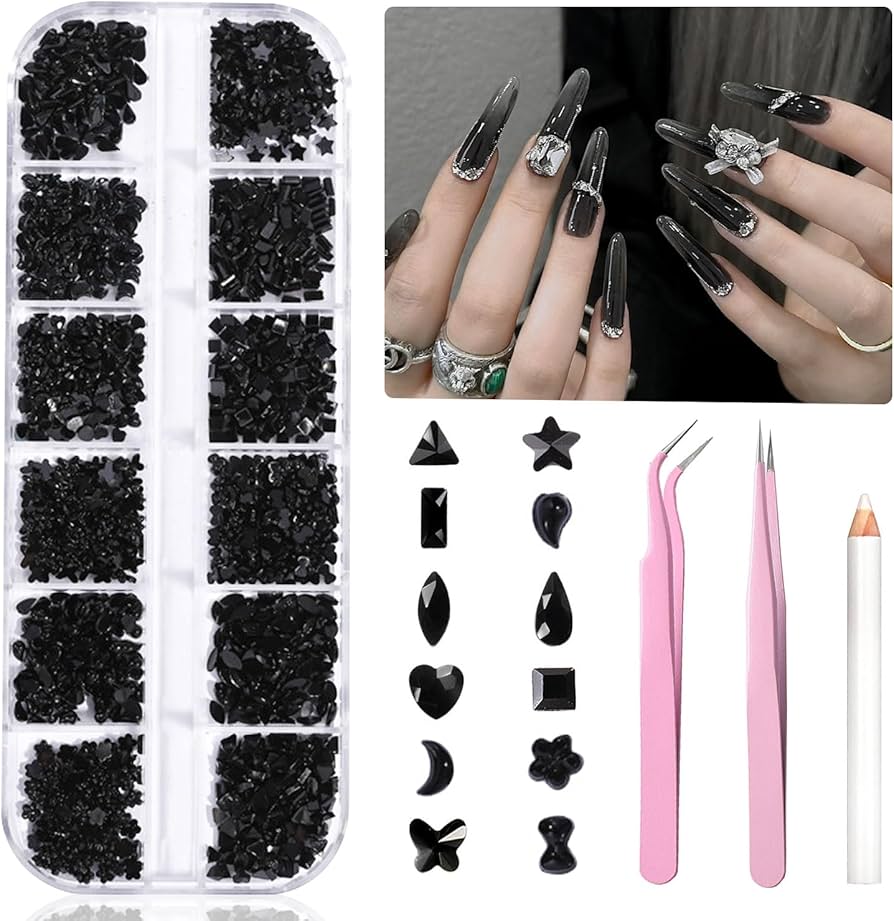 Amazon | ラインストーン ストーン デコ ネイルストーン 約1440個入り