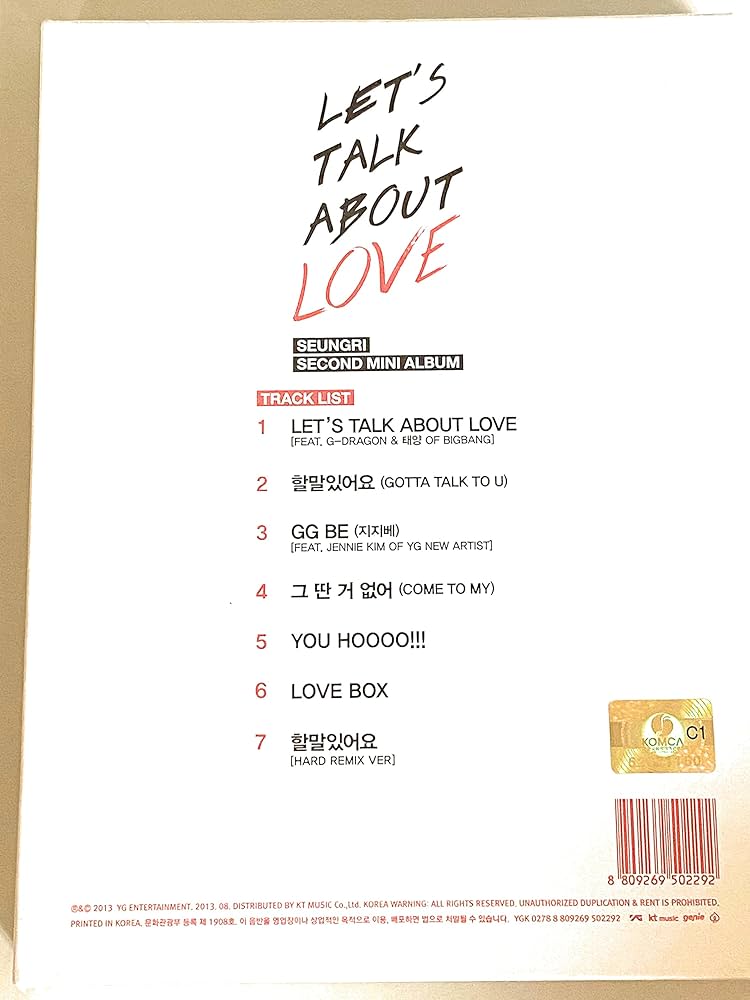 Amazon.co.jp: スンリ(BIGBANG)2nd Mini Album - Let's Talk About