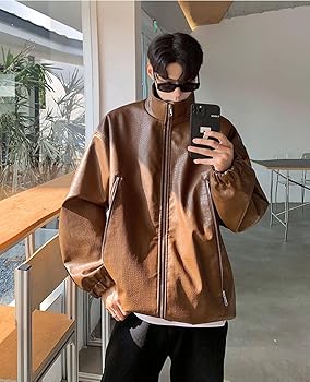 Amazon | [JIYUTOR] メンズ レザージャケット クロコダイル模様