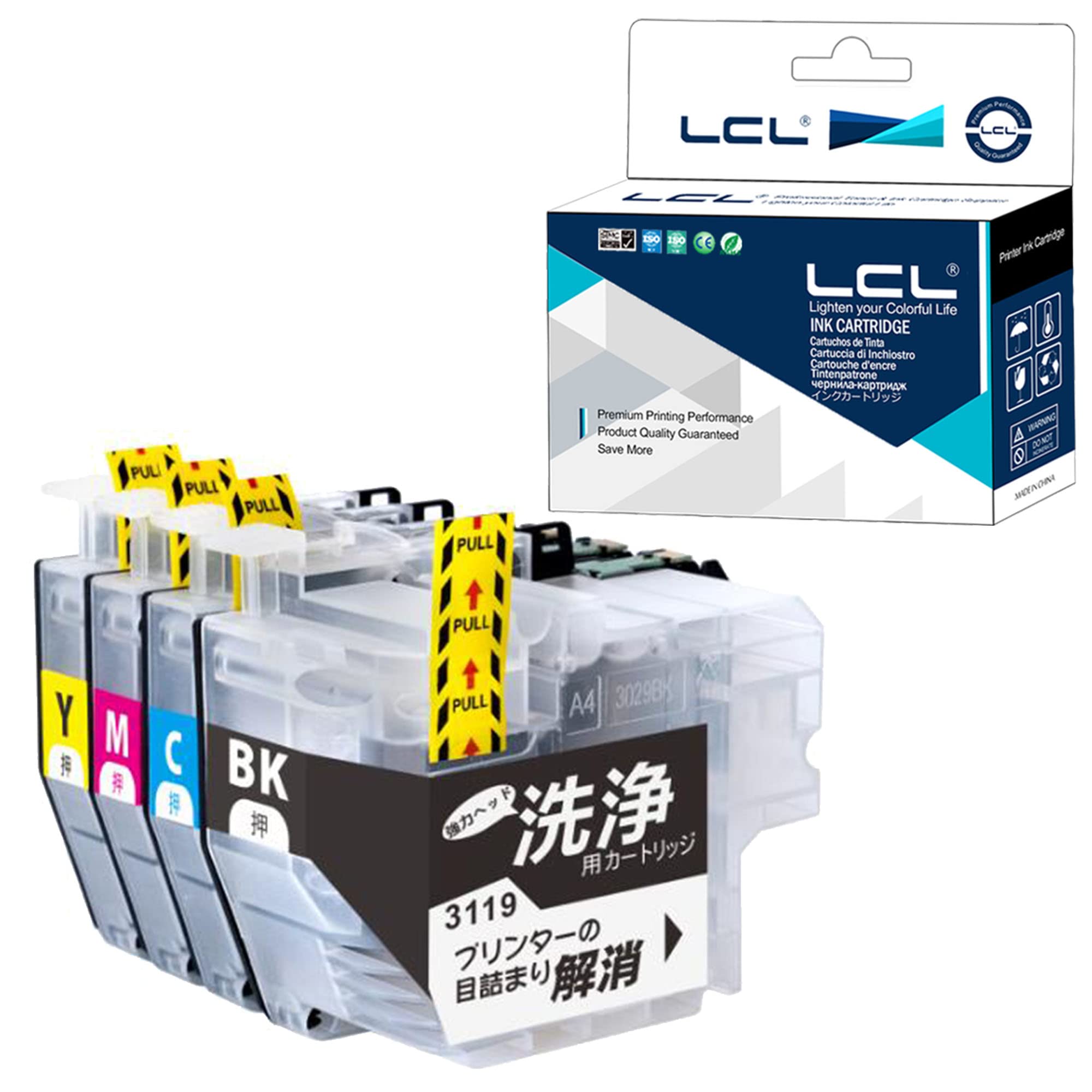 Amazon.co.jp: LCL プリンター 洗浄液 Brotherに適合する LC3119-4PK +