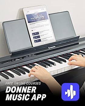 Amazon | Donner 電子ピアノ 88鍵盤 ピアノタッチ感 セミウェイテッド