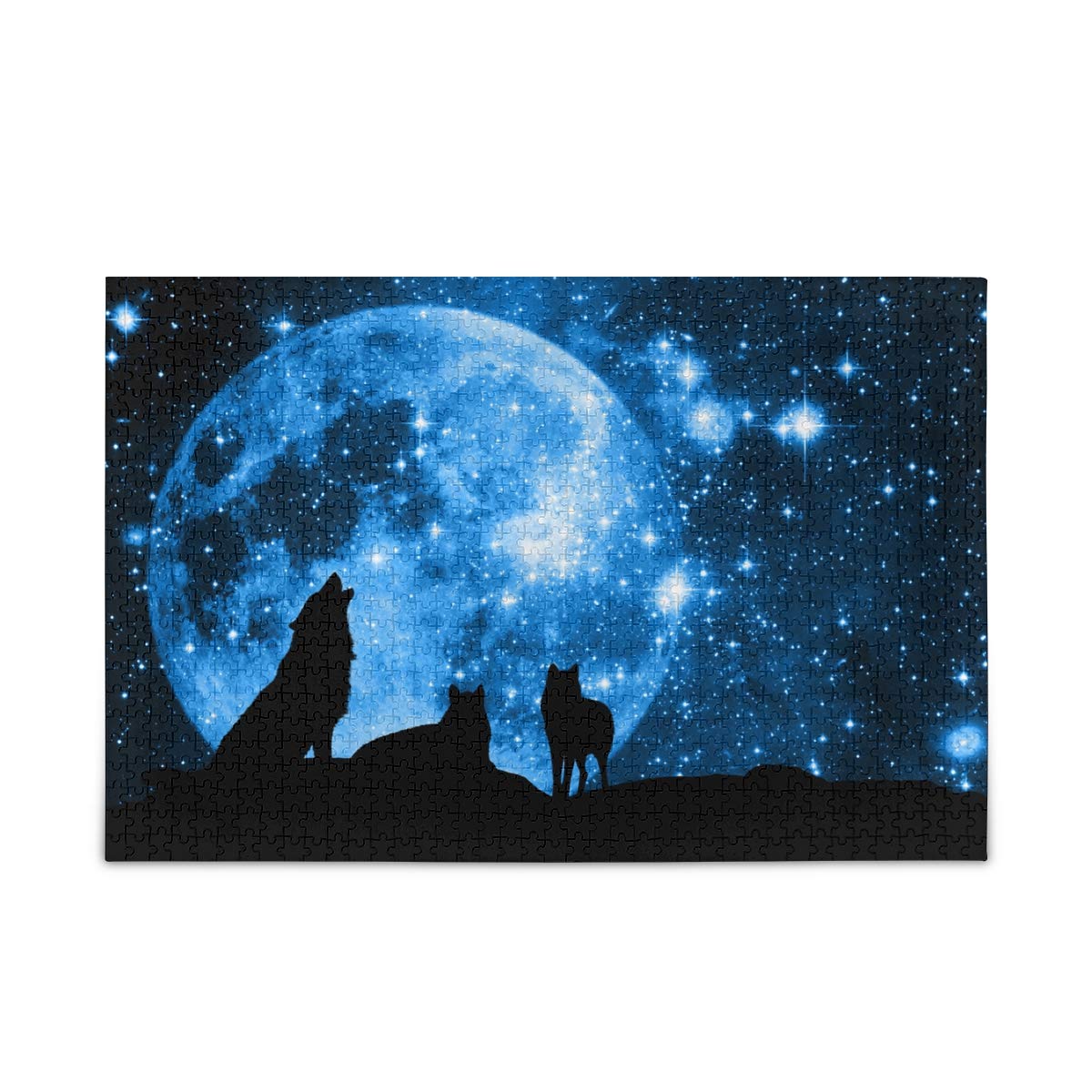 ジグソーパズル】光る 家族の詩（オオカミ＆月）1000ピース