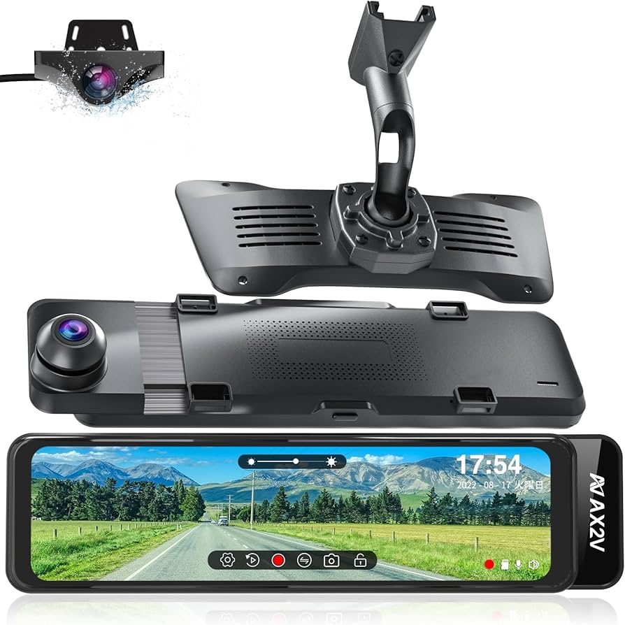 Amazon.co.jp: AX2V 11インチ ドライブレコーダー ミラー型 4K 前後