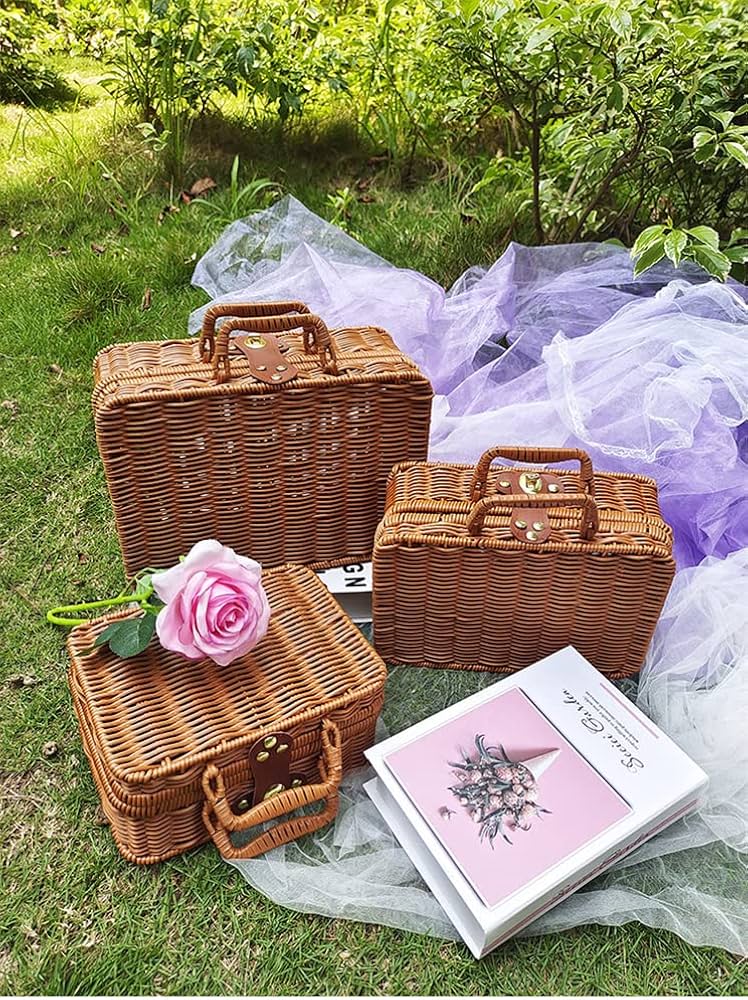 Amazon｜ピクニック バスケット お花見 行楽 かごバッグ 収納 まね藤