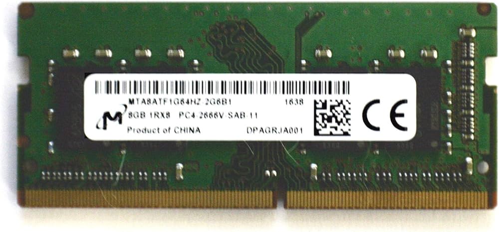 Amazon.co.jp: Micron 8GB 1Rx8 PC4-2666V ノートパソコンメモリ RAM