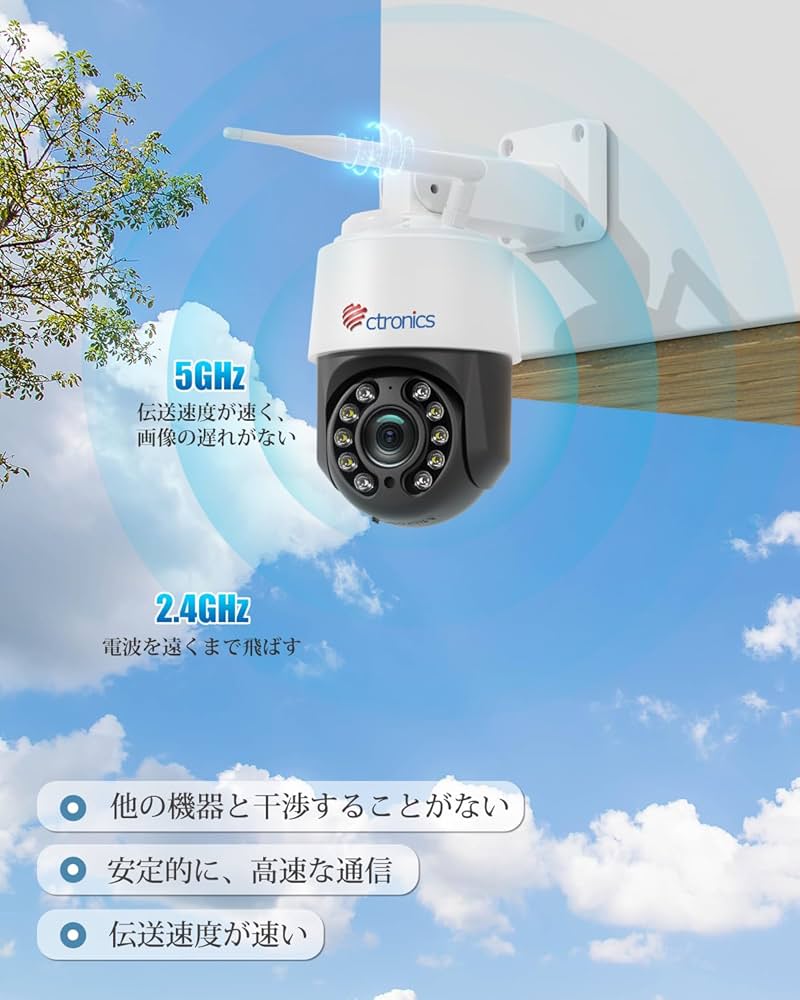 Amazon.co.jp: 【4K・5倍光学ズーム 】Ctronics 防犯カメラ 屋外 800万