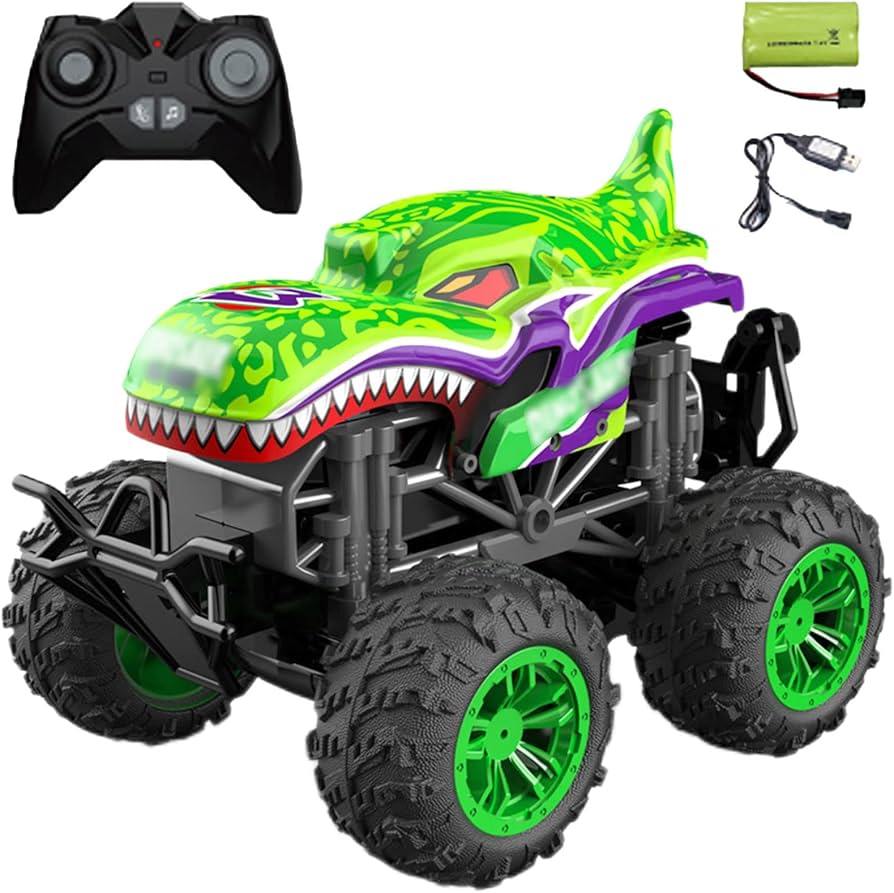 Amazon.co.jp: シャークRcモンスタートラック | 2.4GHz全地形対応サメ