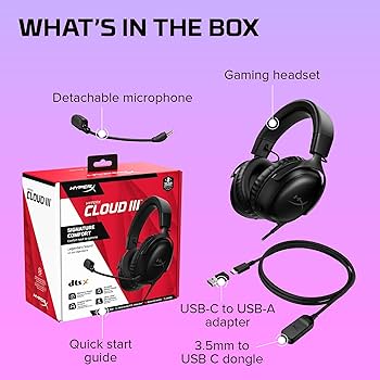 Amazon.co.jp: HyperX Cloud III – 有線ゲーミングヘッドセット PC PS5