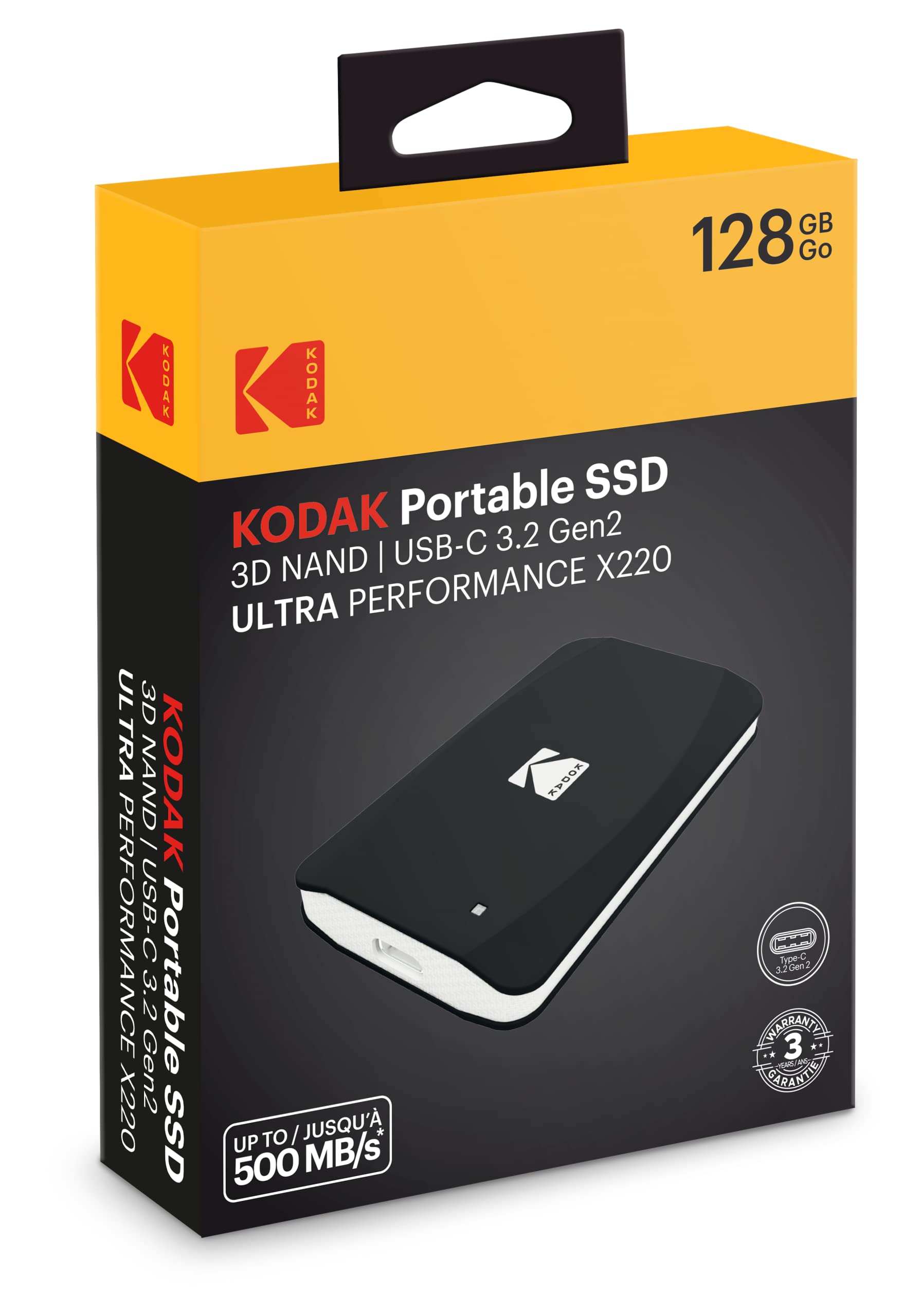 Amazon.com: KODAK USB-C 3.2Gen2 X220 128GB Portable SSD - External