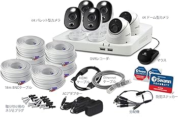 Amazon.co.jp: Swann セキュリティカメラ 8ch 4K(800万画素) DVR
